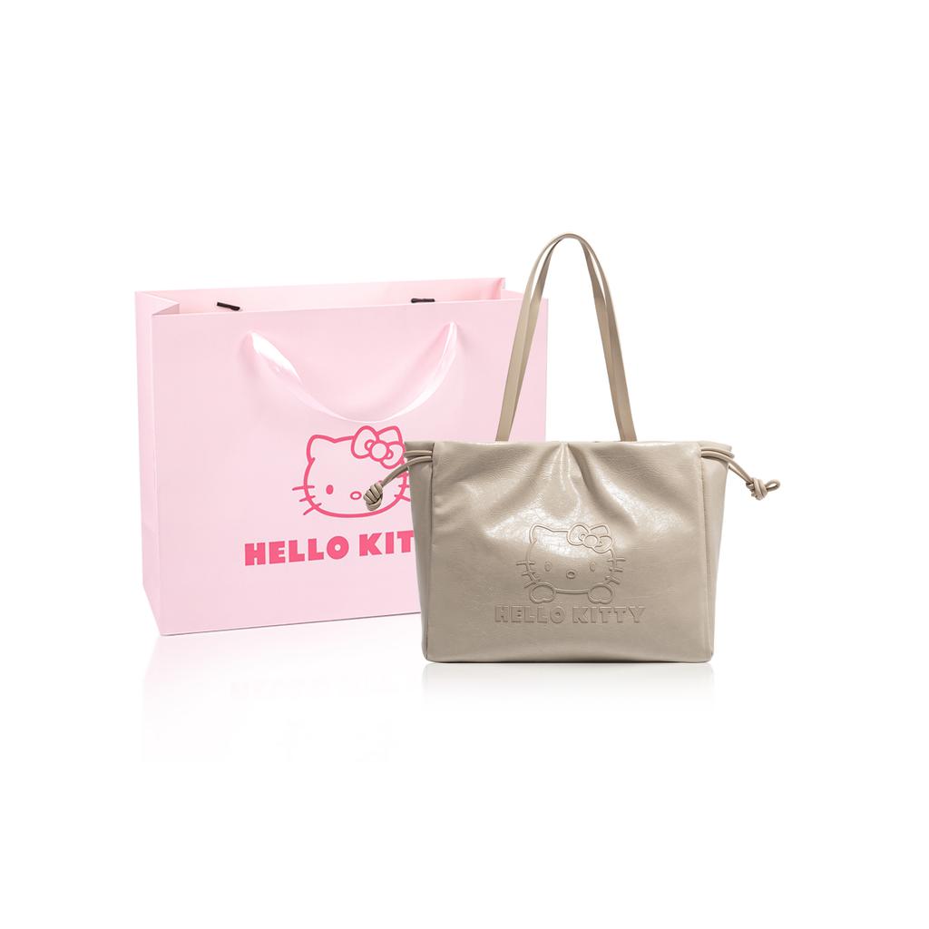 Ny Sanrio Hello Kitty PU Tote Bag, Shoppingveske, Skulderveske Dame Khaki/Svart/Mørk Kaffe SHHF41448
