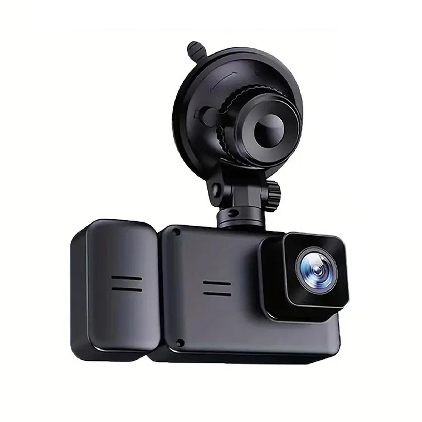 

1080P Car DVR Dash Camera Front & Inside & Rear Camera 3 Lens Driving Recorder 2 Inch Screen Dashcam
