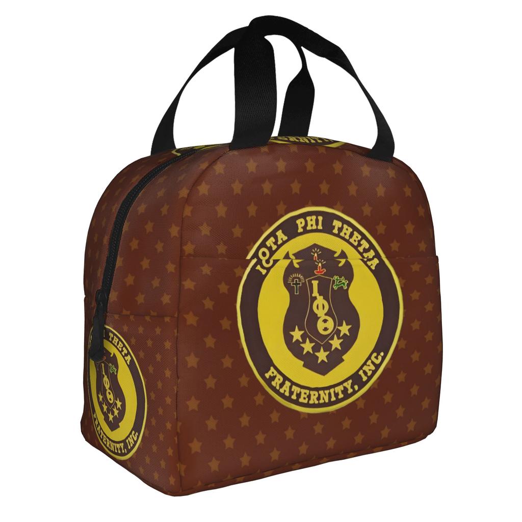 IPT Checkered Plaid African American Fraternity Insulated Lunch Bag for Portable Iota Phi Theta 1963 Thermal Cooler Bento Box