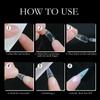 3D 120pcs/Box Long False Press On Acrylic Nails Coloured Glaze False Nails Stiletto Aail Tips For Extension Manicure Art Design