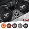 2Pcs t Auto Interior Water Cup Anti-slip Pad Accessories For Bentley Continental GT MULLINER Bentayga Flying Hurtling Spur logo