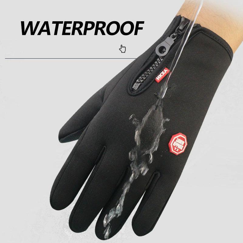 Touchscreen Guanti caldi Ciclismo all'aperto Guida Moto Guanti freddi impermeabili Guanti da sci invernali da donna antiscivolo antivento