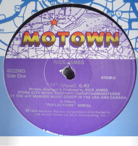 

12inch Record RICK JAMES - 17 4522MG Motown 1984 US Soul/Funk Used
