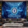 Chelsea FC Personalisierte Wandteppich Unterstützung Benutzerdefinierter Name, Wandkunst Heimdekoration