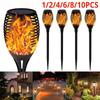 12LED Solar Flame Light Outdoor Waterproof 12LEDs Torches Landscape Lamp For Outdoor Courtyard Garden Yard Halloween Decorations