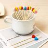 100PCS  Fruit Stick Bamboo Pick Buffet Cupcake Fruit Fork Party Dessert Salad Stick Cocktail Skewer For Wedding Decor