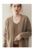 Autumn/Winter Elegant Solid Color Cashmere Women's Cardigan Coat