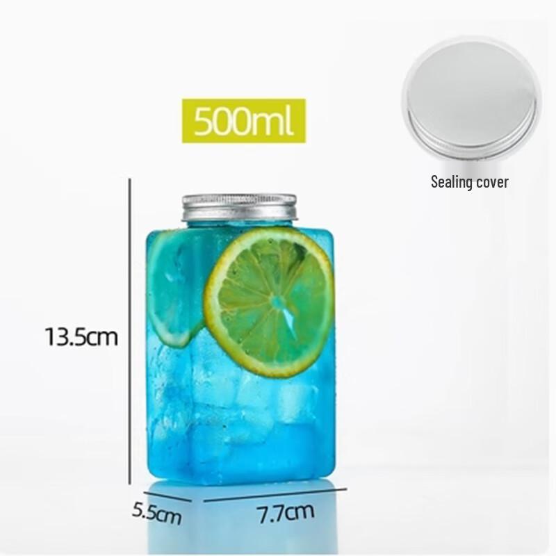 Disposable Square Plastic Beverage Cups with Lids