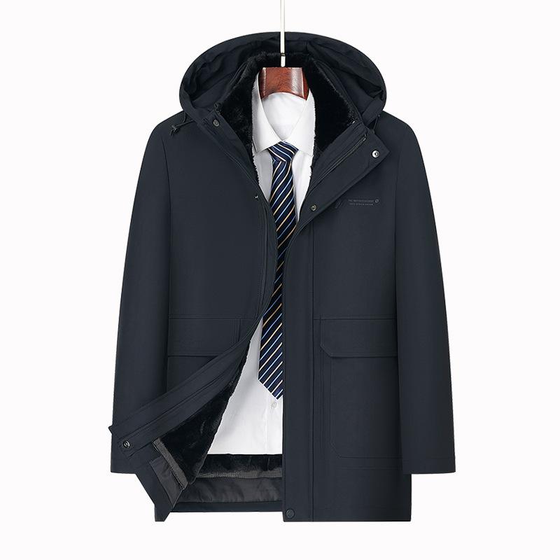 Men's Padded Jacket Hooded Removable Liner Two-piece Padded Jacket