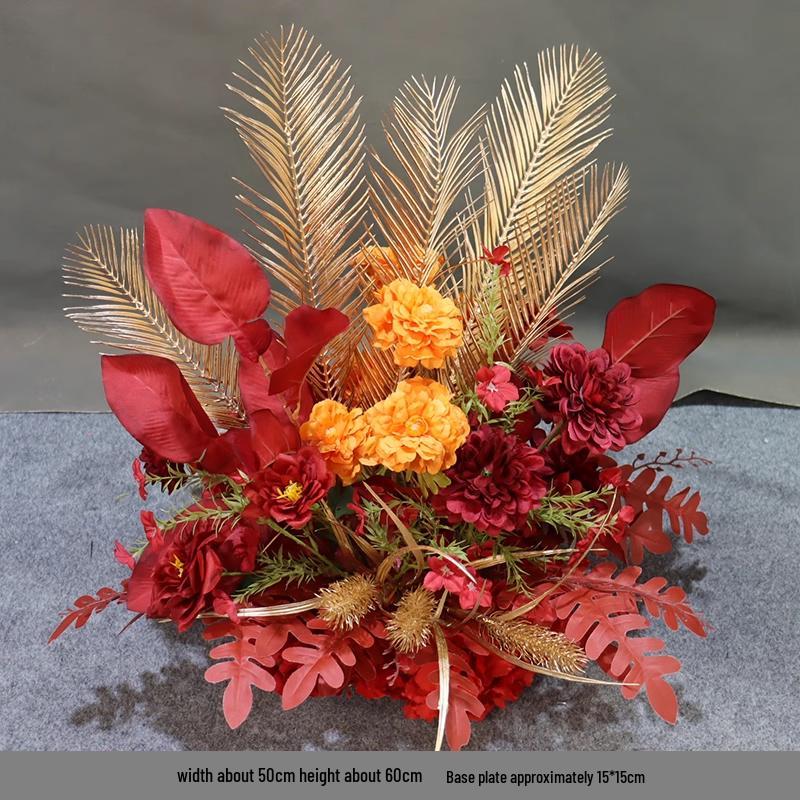 Car Delivery Ceremony Floral Arrangement: Flower Ball Scene Decor with Artificial Flowers for In-Store Display and Soft Decoration
