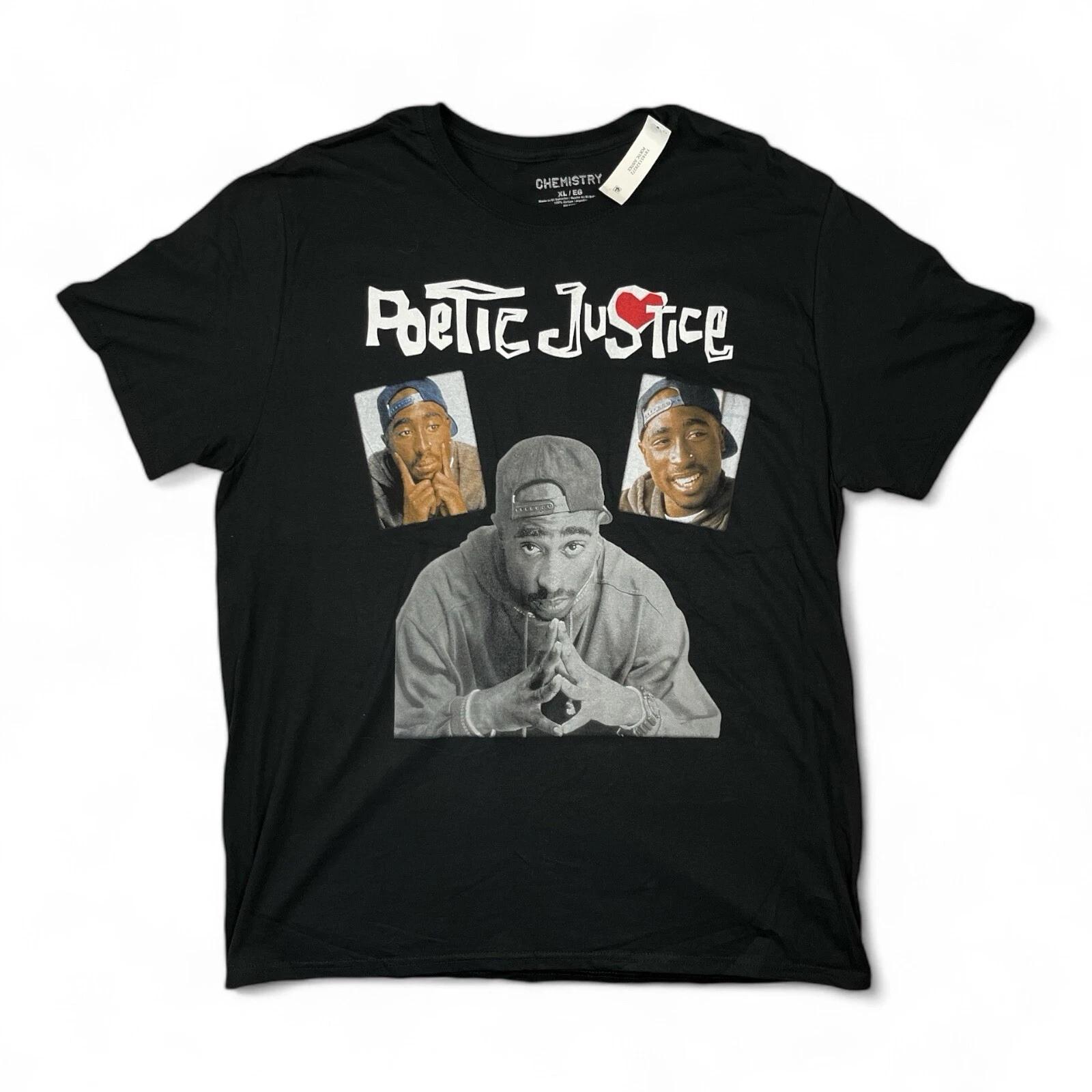 Tupac Poetic Justice ’s XL Black Graphic T-Shirt NWT 130