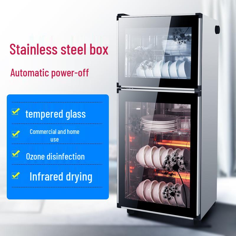 Compact Vertical Dish Drying Cabinet for Tableware and Utensils