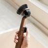 Pot Brush Ergonomic Grip Long Handle Kitchen Cleaning Brush with Built-in Detergent Dispenser Cutlery Stove Sink Cleaning Tool
