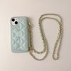 IPhone Diamond Chain Lychee Pattern Luxury Leather Chain Mobile Phone Case European and American Style