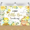 Fondo de Abejita de Dibujos Animados Decoraciones para el 1er Cumpleaños de Niños Suministros para Fiestas Niña Miel Niño Revelación de Género Banner para Baby Shower Accesorios