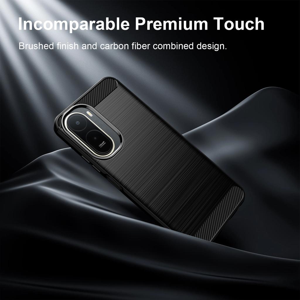 For Redmi Note 15 14 13 12 Pro Plus12s Carbon Fiber Brushed Texture Anti-Fingerprint PhoneCase For Redmi A7Pro 15A 15C 14C A5 15