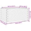 White Plant Pot 90 x 60 x 49.5 cm Solid Pine Wood
