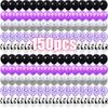 Black Purple Silver Confetti Latex Balloons 20–160 Pack, 12in Decor for Birthday Halloween Wedding