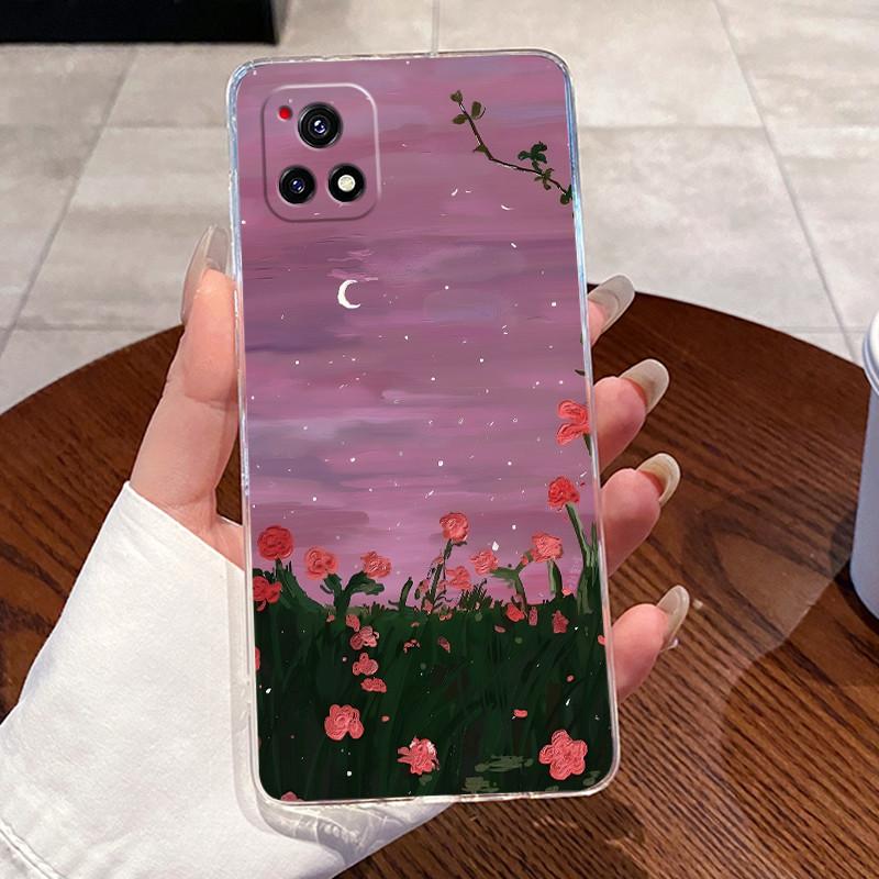 Case For Vivo Y52S Soft TPU Back Cover For Vivo Y31S Clear Silicone Jelly Shells Cute Rabbit Cat Dinasaur Phone Case Protective