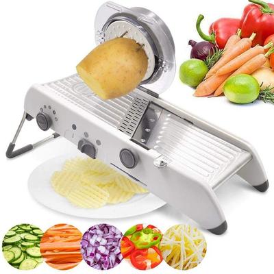 Adjustable Stainless Steel Mandoline Slicer, Vegetable Julienner, Grater, Onion, Potato, Cutter, 18 Types