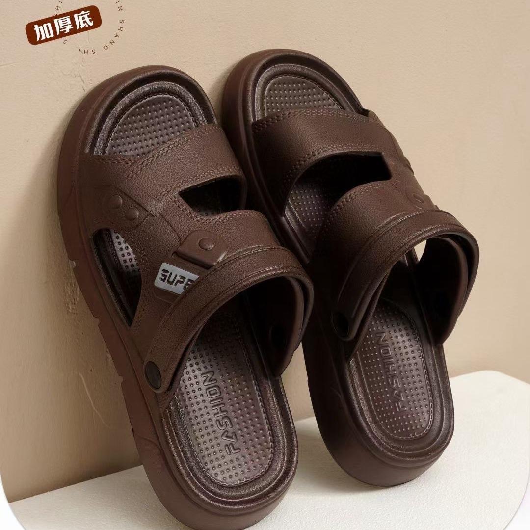 

Мужские летние пляжные сандалии EVA с мягкой подошвой, нескользящие, износостойкие Size 41-42 коричневый