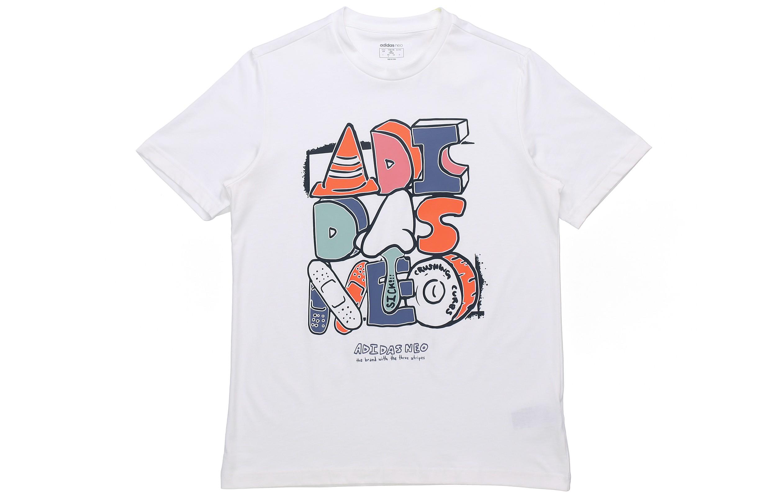 Adidas Neo T Shirts Men s White Crew Neck Moderate GP4864 XXL
