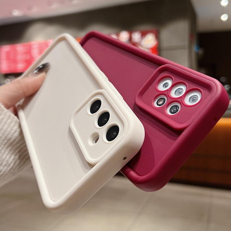 Einfarbige weiche Silikonhülle für Samsung Galaxy S25 Ultra S24 FE S23 A56 A36 A16 A55 A15 Stoßfeste Objektivschutzabdeckung