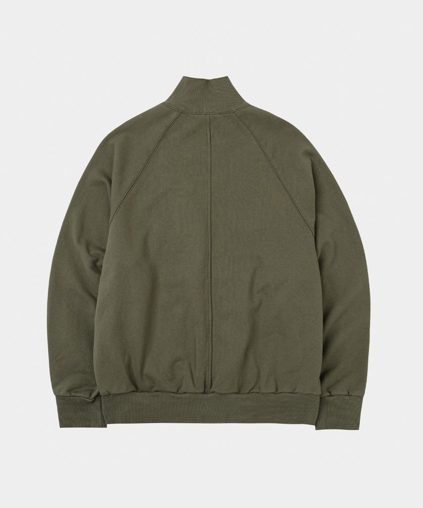 Lettercomo Heavy Cotton Utility Bio Track Jacket Olive
