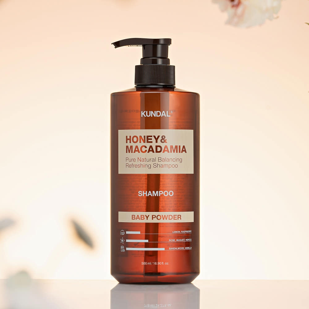 KUNDAL Honey & Macadamia Nature Shampoo #Baby Powder (Renewal) 500ml
