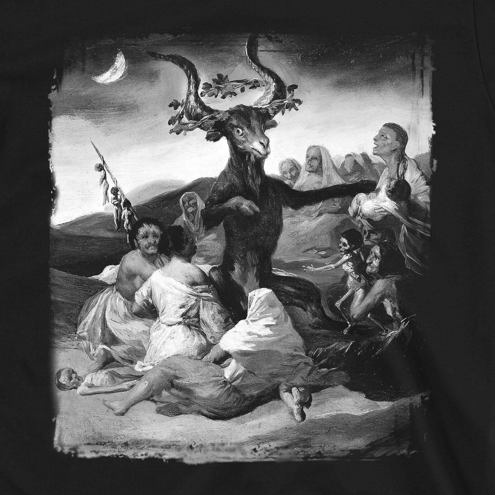 Witches Sabbath Graphic Tee: Francisco Goya Dark Art, Gothic Horror 2XL