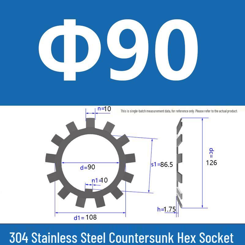 304 Stainless Steel Locking Stop Washer Nut, Round, DIN5406, In Stock