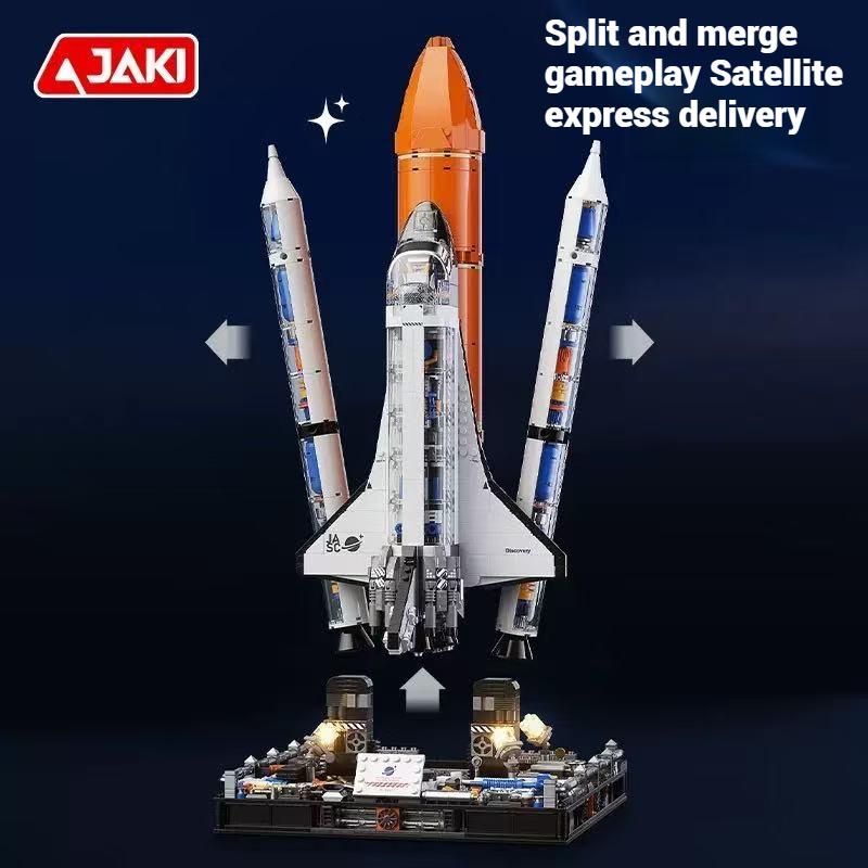Jaki Space Exploration Series Building Blocks Toys Set, Super Rocket Spaceplane Model Assembly Toy, Children'S Birthday Gift