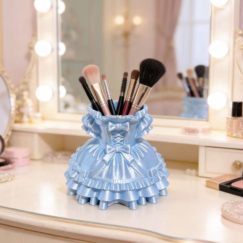 Princess Dress Style Lolita Cute Desktop Storage Box Pen Holder Cosmetic Decoration Ornament, Home Decoration