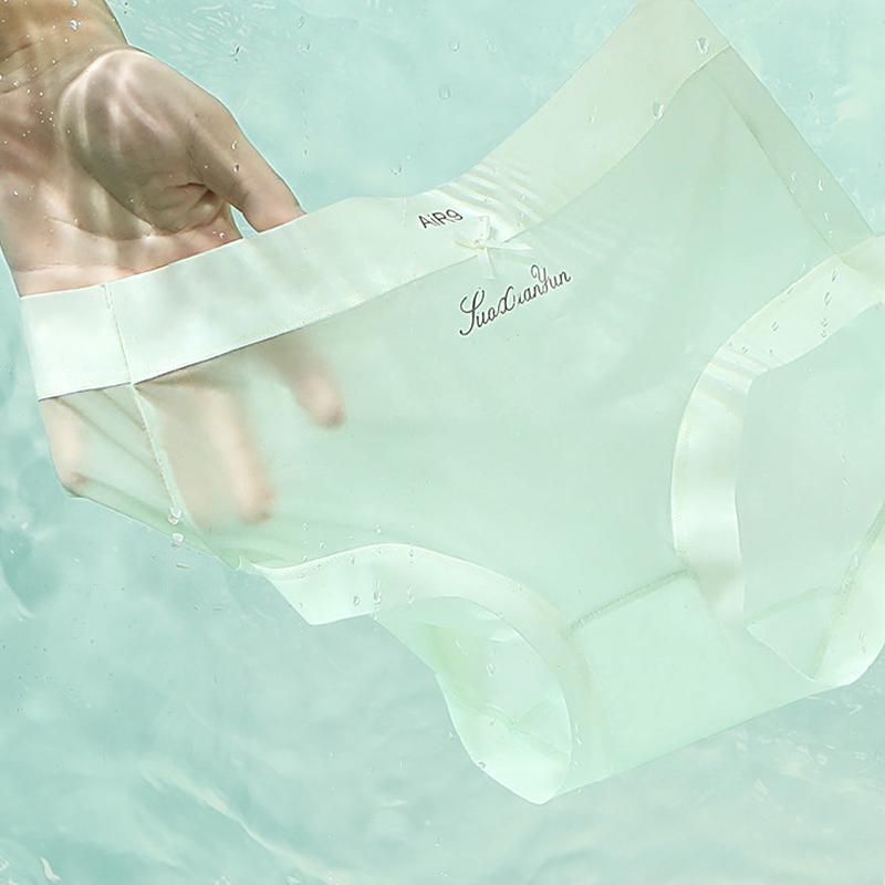 4Pcs Seamless Women Panties Ultra-thin Underwear Girls Briefs Female Ice Silk Ladies Lingerie