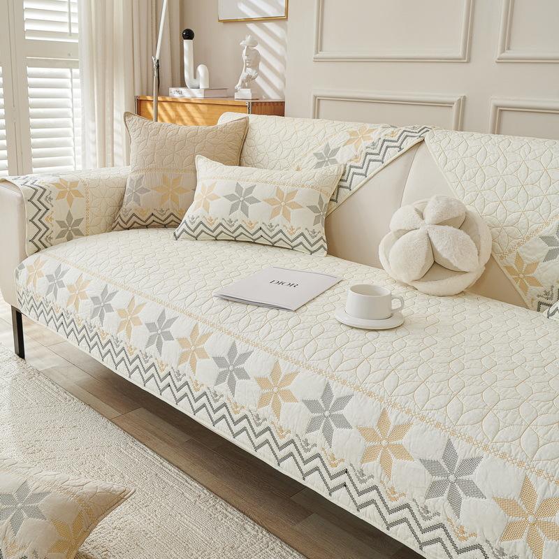 

Sofa cushion cotton four-season universal non-slip pure cotton fabric seat cushion simple modern leather sofa cover cover cloth 70*70cm