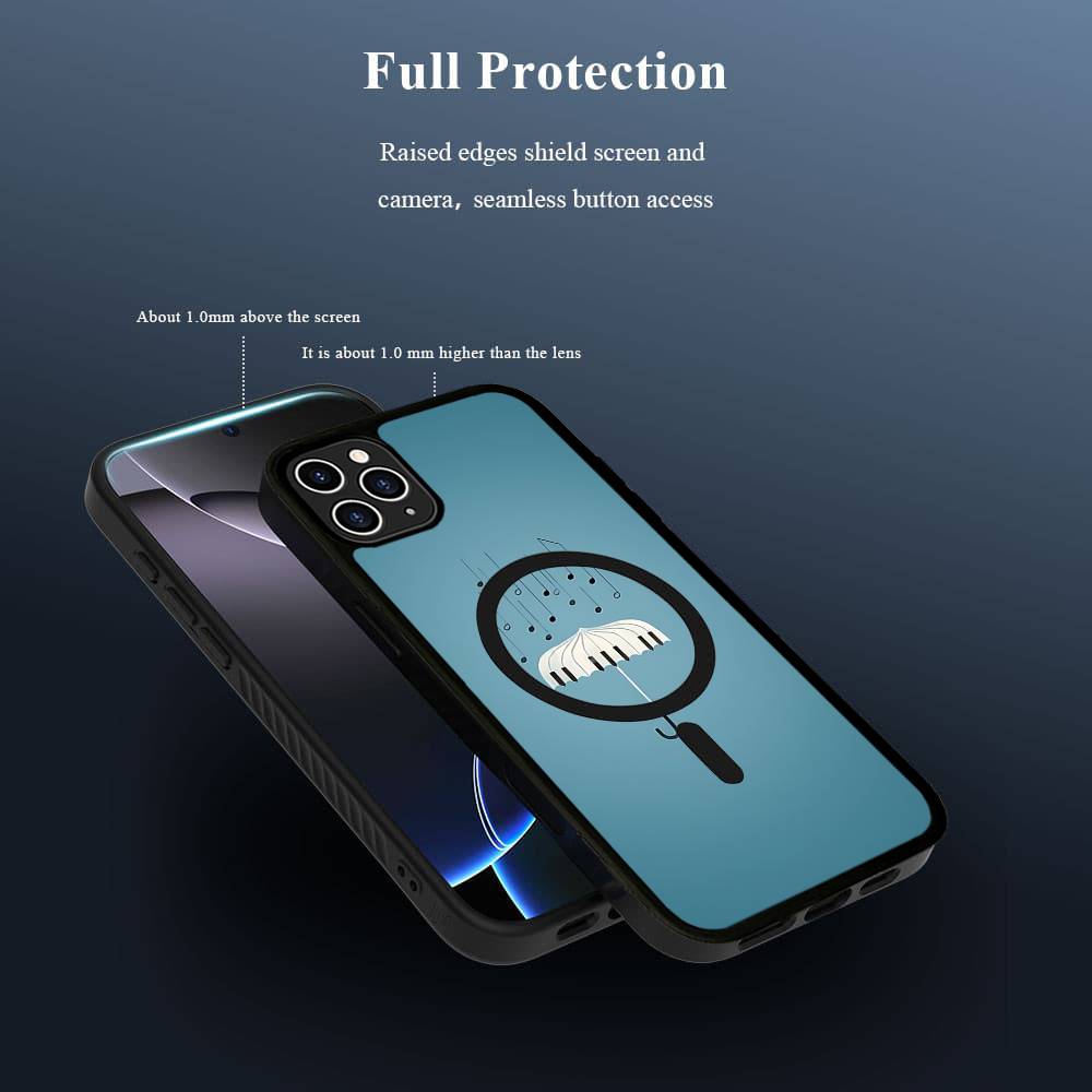 

Korean Ins Art Piano Key Notes Phone Cover For IPhone 17 16 15 14 13 12 11 Pro Max Mini For Magsafe Magnetic Wireless Charge iPhone 12 pro