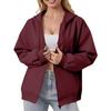 Women's Off Shoulder Zipper Hoodie Sweatshirt  Fashion Clothing Casual Jacket