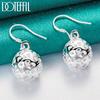 925 Sterling Silber Hohlkugel Anhänger Hochzeit Ohrringe Schmuck