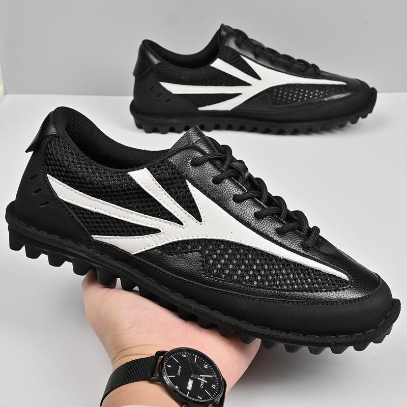 Leather Shoes Man Casual Loafers Luxury Design Slip on Male Dress Shoes Leisure Style Big Size Outdoor Wear-resistant Sole