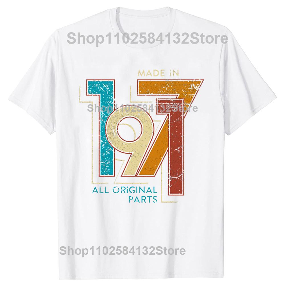 Male Limited Edition Made In 1971 Vintage TShirt Streetwear 54th Birthday Gift Tshirt Short Sleeve Cool T Shirt Cotton Tee Tops