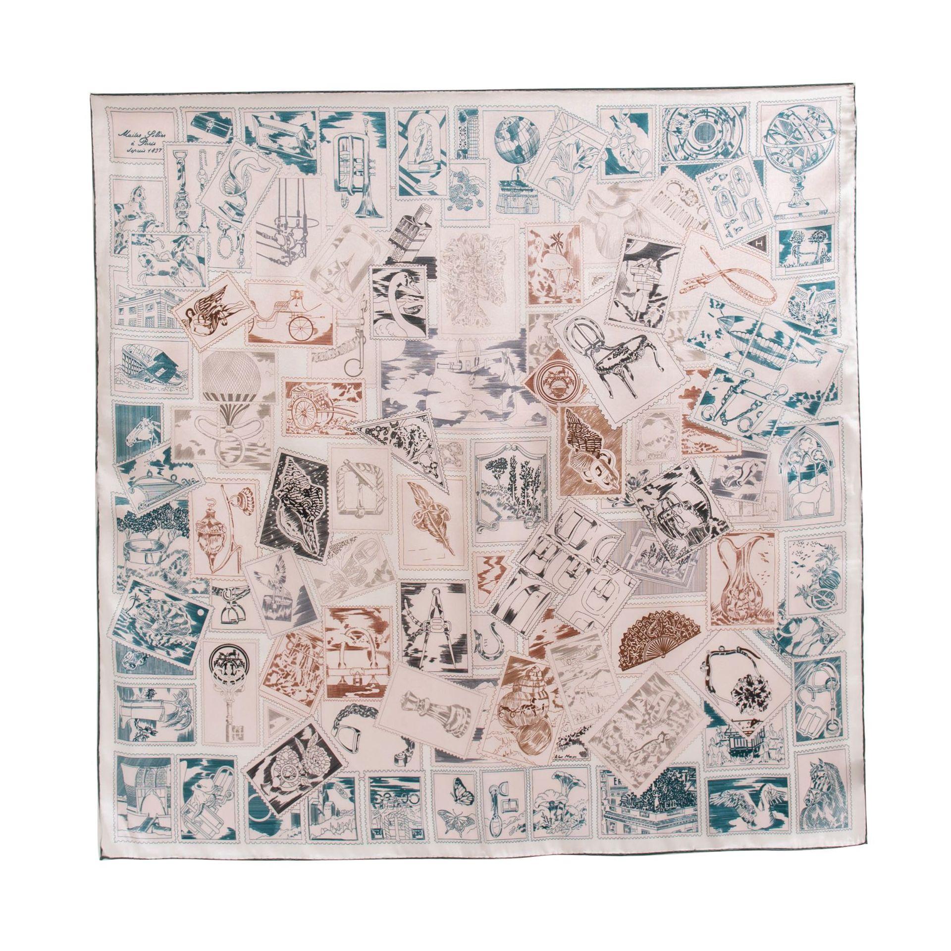 High-quality silk square scarf, philatelic printed silk scarf, summer high-end mulberry silk scarf, neck scarf, bow tie