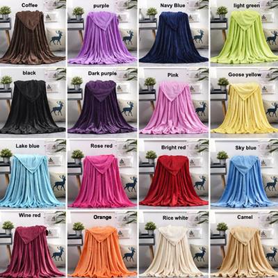Warm Bedspread Winter Sofa Flannel Blankets Coral Fleece Blanket Mechanical Wash Plaid Sheet Thin