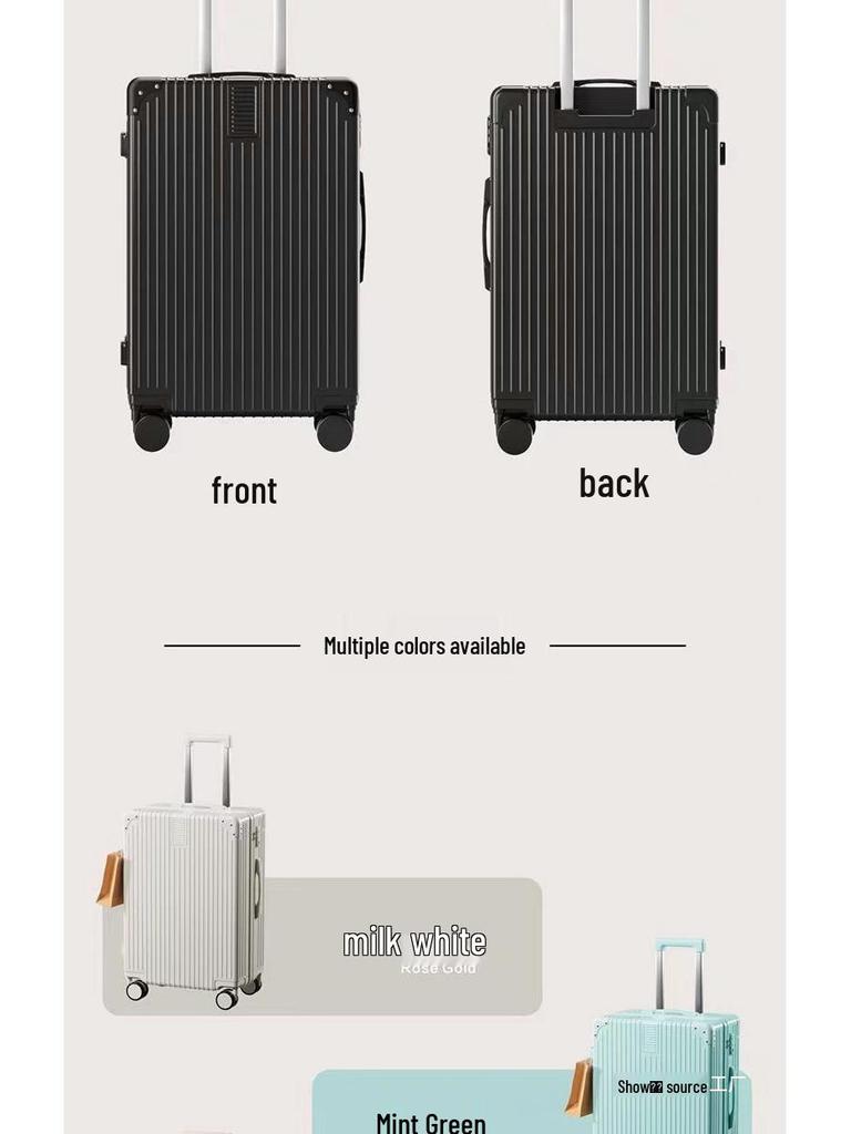 Women's Retro Large Capacity Trolley Case with Password Lock: Durable Travel Suitcase