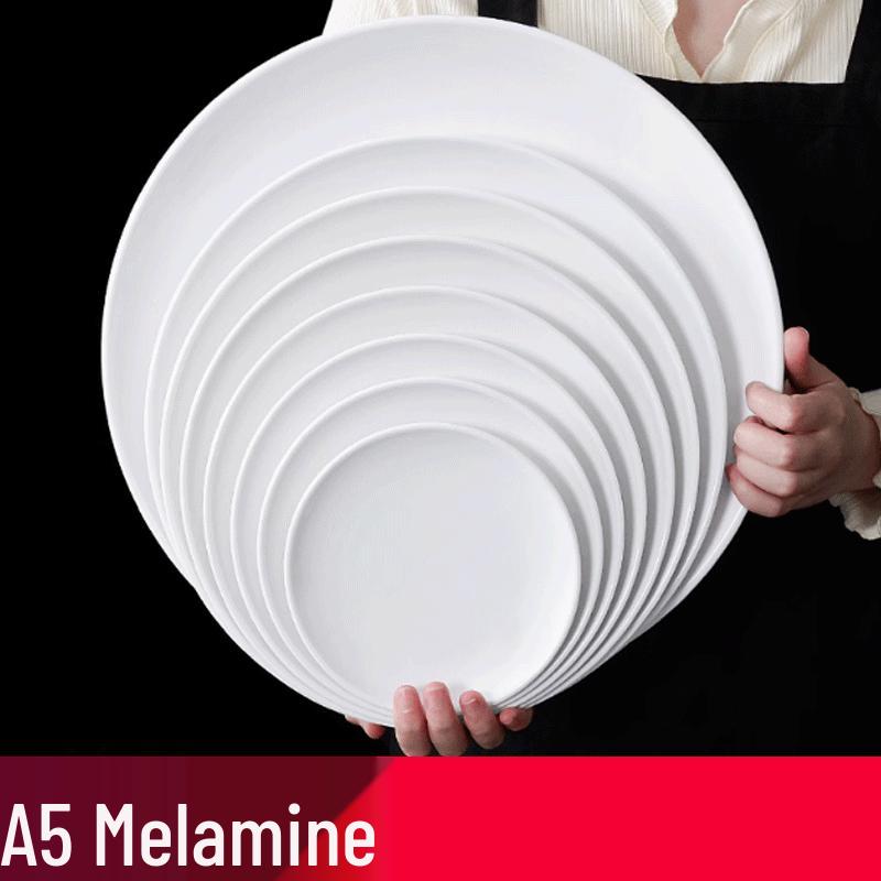 

7-inch White Melamine Catering Plate Set
