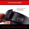LAORENTOU Men's Genuine Leather Belt Strap for Automatic Buckle