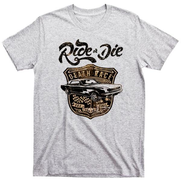 MUSCLE CAR T-Shirt Retro racing Skull Motorcycle XL Tattoo Miami Vegas gray TEE XL