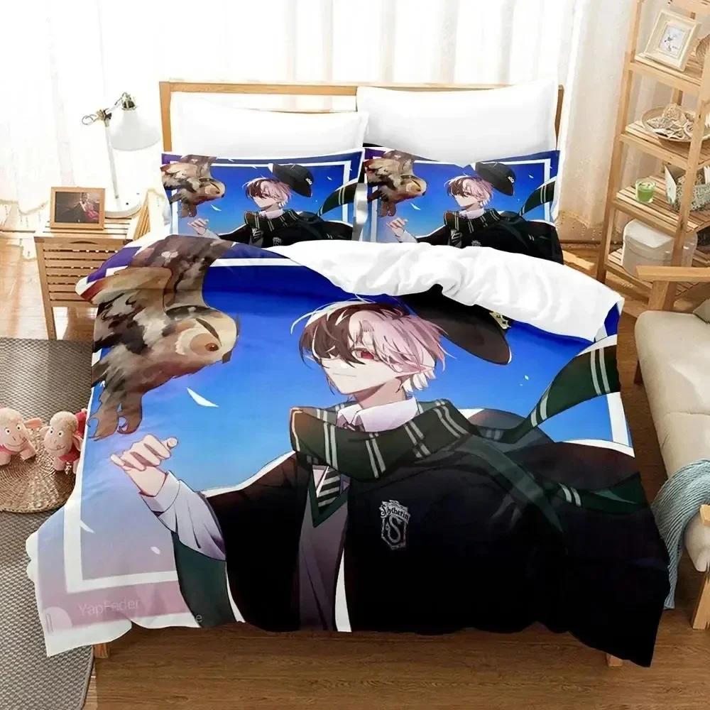 3D Print Anime Ranboo Printed Bed Set Duvet Cover Pillowcase Bedding Set Bed Linen Sheet Quilt Cover Full Queen King Size