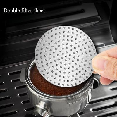 51/53/58mm Tekrar Kullanılabilir Kahve Puck Ekranı 304 Paslanmaz Çelik Çift Katmanlı Kahve Filtresi İnce Örgü Profesyonel Espresso Aksesuarı