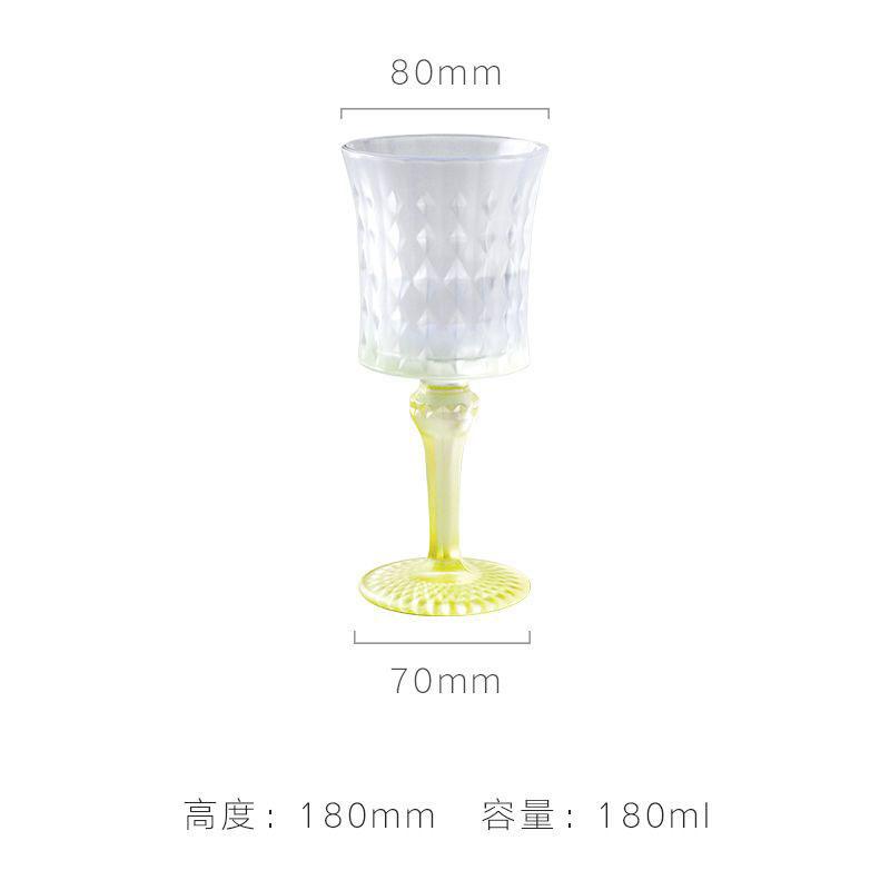 Candy Colored Crystal Glass Goblet KTV Dessert Cup Ice Cream Cup Milk Tea Cup Banquet Wine Glass Champagne Glass Cocktail Glass