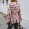 Dámské topy s balónovými rukávy, mori elegantní, květinové, s dlouhým rukávem